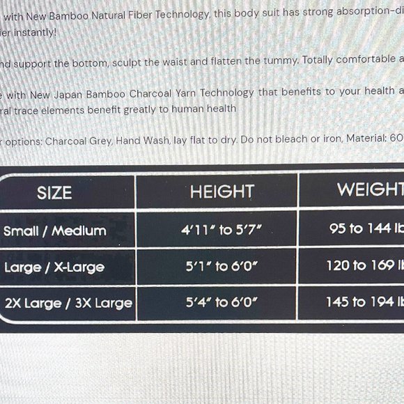 Bamboo Charcoal Magic Body Shaper - Picture 6 of 6